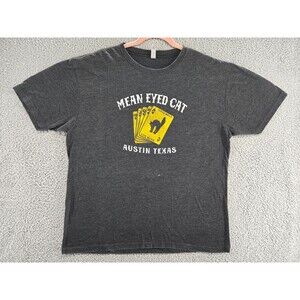 Mean Eyed Cat Shirt Mens XXL  Austin Texas Bar ATX Merch Johnny Cash